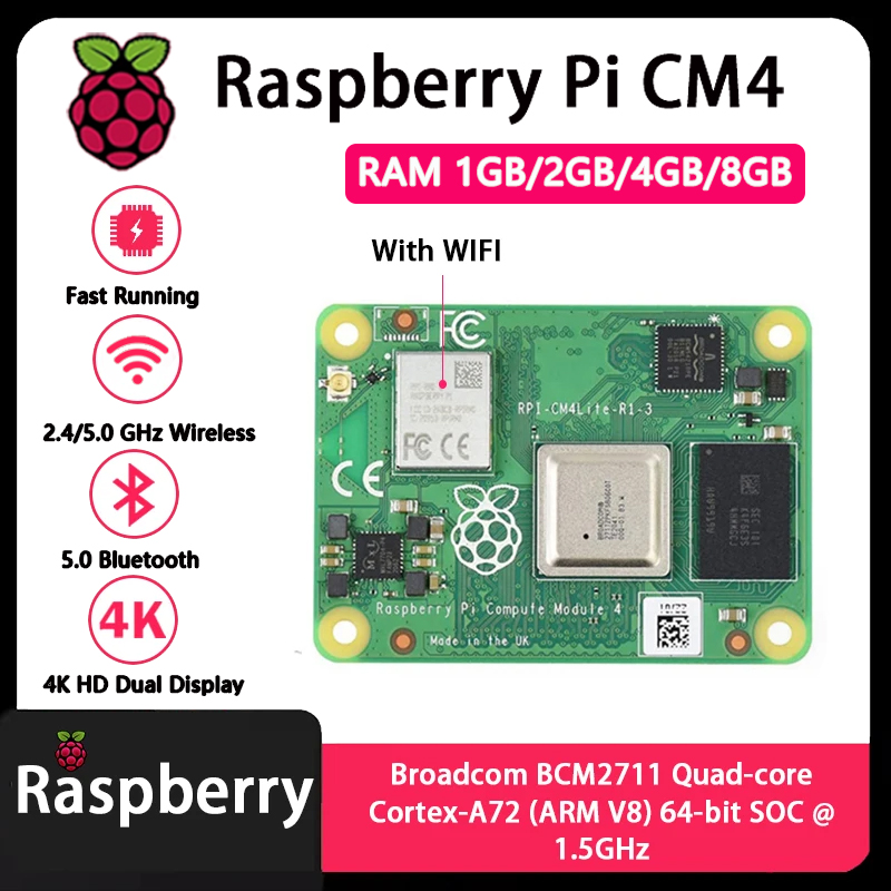 Raspberry Pi CM4 1GB/2GB/4GB/8 - Compute Module 4 32Gb Wifi reseña y precio